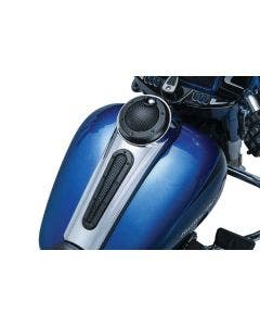 Kuryakyn Satin Black Mesh Grill Dash Insert for Harley Street/Road Glide '08-'17