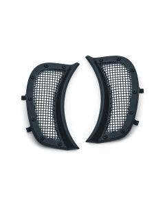 Kuryakyn Satin Black Mesh Headlight Vent Accents for Harley Road Glide FLTR 15-18