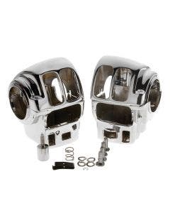 Custom Chrome Handlebar Switch Housings Harley Touring Models 96-06 Radio Cruise