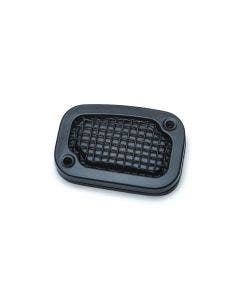 Kuryakyn Satin Black Mesh Brake Master Cylinder Cover for Harley 15-17 Softail