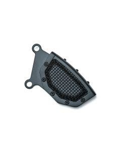 Kuryakyn Satin Black Mesh Front Caliper Cover for Harley Softail 15-19 Models