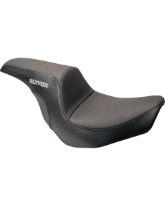 Slyfox Gray Logo Lowrider Drifter Seat 4 Harley 18-24 FXLR/FLSB