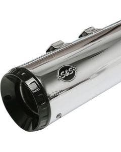 S&S Cycle 550-0991 Show Chrome GNX 4.5" Slip-On Mufflers Harley FL Touring M8