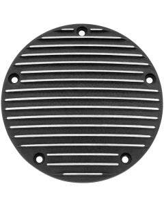 Bikers Choice Black Finned 5 Hole Derby Domed Cover Harley Twin Cam 99-16