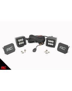 Rough Country 70903BL 36W Black Series CREE LED Square Cubes Pods Lights Pair