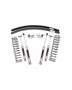 Rough Country 670N2 3" Add A Leaf Lift Kit N3 Shocks for 84-01 Jeep Cherokee XJ
