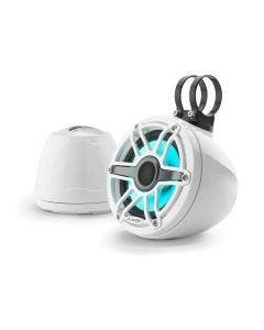 JL Audio 6.5-Inch Enclosed Coaxial System W/LED Gloss White Enclosure Sport Grille