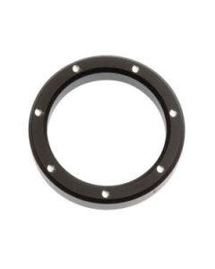 Custom Chrome Black Contrast Dimpled 2" Instrument Gauge Bezel Harley FLH/T Ea