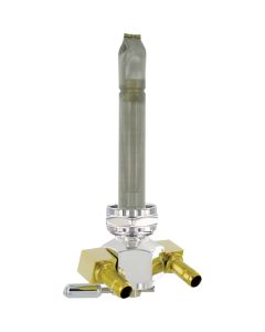 Pingel Power-Flo Aluminum Dual Outlet Reserve Fuel Valve 22mm 90° 4 Harley  