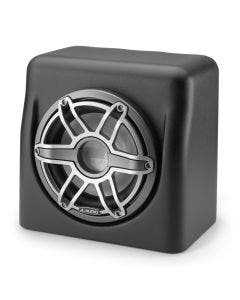 JL Audio Single M6-10W Matte Black Sealed Enclosure Titanium Sport Grille