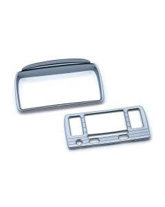 Kuryakyn Chrome Tri-Line Stereo Trim & Face Plate Accent for Harley FLTR '15-'17 w/ Boom Box 4.3 | 6966