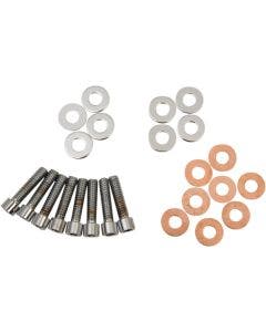 Drag Specialties Chrome Smooth Rocker Box Mount Bolt Kit 4 Harley 86-03 XL