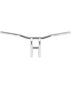 Biltwell 6260-1055 10" Tyson XL TBW Pullback Chrome T-Bar Slotted Harley