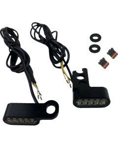CD Flush-Mount Mirror Mount Turn Signal 4 Harley 08-23 FL/FX Models