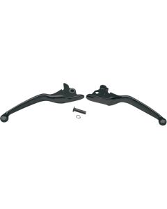 Stain Matte Black Wide Blade Clutch Brake Levers 08-13 Harley Touring FLH/T