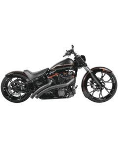 Freedom Performance Black Exhaust Radical Radius Crossover w/ Star Tips Softail