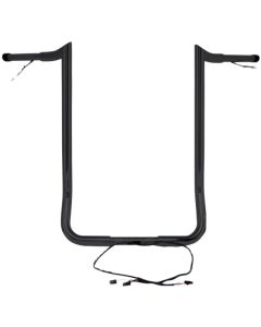 Paul Yaffe Bagger Nation Black Wired 16" Monkey Handlebars Harley Batwing 14-Up