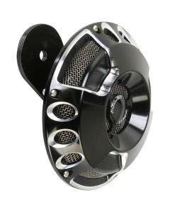 Arlen Ness Deep Cut Gloss Black 110db Horn for Harley 91-15 Sportster XL Models
