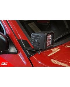 Rough Country 70525 Windshield LED Light Brackets for 1984-2001 Jeep Cherokee XJ