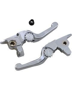 PSR 12-01661-20 Chrome Anthem Shorty Lever Set Pair Harley FLH/T & Trike 17-20