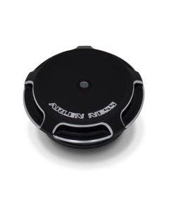 Arlen Ness Black Beveled Vented Gas Cap Ratchet Style Harley 1982-1996