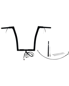 FBI Black 16" Flat Top Plug n Play EZ 1-1/4" Handlebar Kit Harley 21-23 FLTRX/S