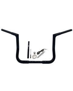 FBI Fat Baggers Black 12" EZ Install Flat Top Handlebar Pckg Harley FLH 21-22