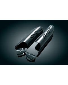 Kuryakyn Gloss Black Lower Fork Leg Deflector Shields Covers Harley 00-13 FLH