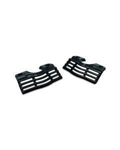 Kuryakyn 7243 Gloss Black Slotted Finned Spark Plug Head Bolt Covers Harley 99-16