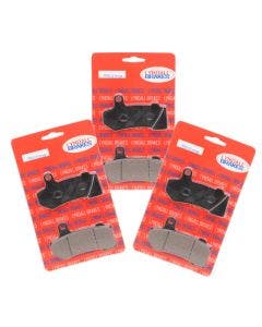 Lyndall Racing 7254-Z PLUS Brake Pads 3 Pair Sets Harley FL Repl. 41854-08