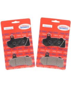 Lyndall Racing 7254-Z PLUS Brake Pads 2 Pair Sets Harley FL Repl. 41854-08