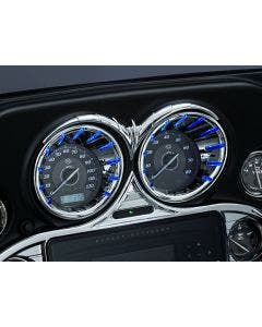 Kuryakyn Chrome LED Speedo-Tach Bezels Harley 