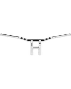 Biltwell 6258-1053 8" Tyson XL Pullback 1" Chrome T-Bar Slotted Harley