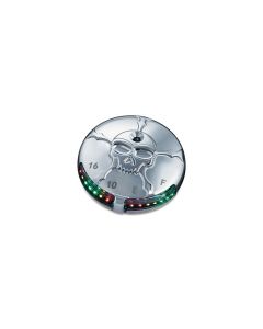 Kuryakyn Chrome Zombie LED Fuel & Battey Gauge for Harley 96-16 FL FX