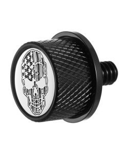 Figurati Black Contrast Skull Seat Mounting Knob 4 Harley 65-22 Touring Models