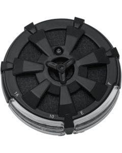 Kuryakyn Black Alley Cat LED Fuel & Battey Gauge for Harley 96-16 FL FX