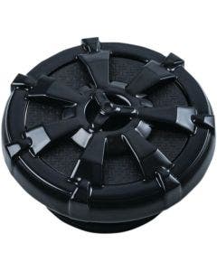 Kuryakyn Black Alley Cat Vented Screw In Gas Fuel Cap for Harley 96-16 FL FX XL