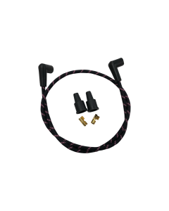 Drag Specialties Braided Universal Black/Pink Spark Plug Wire 4 Harley 
