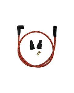 Drag Specialties Braided Universal Orange/Black Spark Plug Wire 4 Harley 