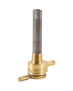 Golan Raw Brass 75-516S-BS Click-Slick 3/8" NPT Straight Facing Petcock Harley