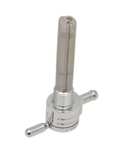 Golan Chrome 75-516S-CS Click-Slick 3/8" NPT Straight Facing Fuel Petcock Harley