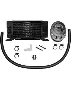 Jagg Black Horizonal Low Mount 10 Row Oil Cooler Kit Harley Touring 84-08