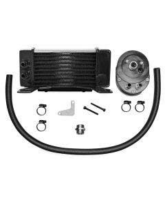 Jagg Chrome Horizonal Low Mount 10 Row Oil Cooler Kit Harley Touring 84-08