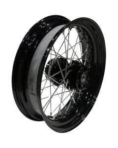Drag Specialties Black 17" x 4.5" Replacement Laced Rear Wheel Harley FXD 08-17