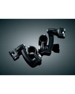 Kuryakyn Black Longhorn Offset Footpeg w/ 1.25" Magnum Clamps Highway  Mounts