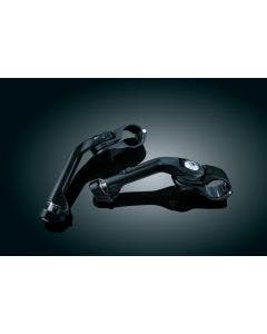 Kuryakyn Black Avg Rider Tour Tech Cruise Peg Mounts (Long) 6" For 1-1/4" Bar