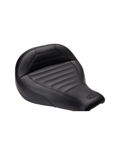 Mustang Solo Front Black Harley Seat W/O Driver Backrest Tuck-N-Roll 18-23 FLFB/S