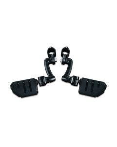 Kuryakyn Black Longhorn Offset Dually Highway ISO Pegs 1-1/4" Engine Guard Bars
