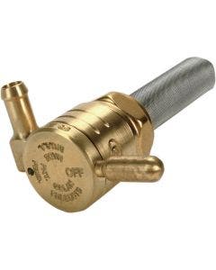 Golan Raw Brass 76-312F-BS Click-Slick 22mm Forward Facing Petcock Harley