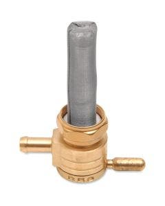 Golan Raw Brass 76-312S-BS Click-Slick 22mm Straight Facing Petcock Harley